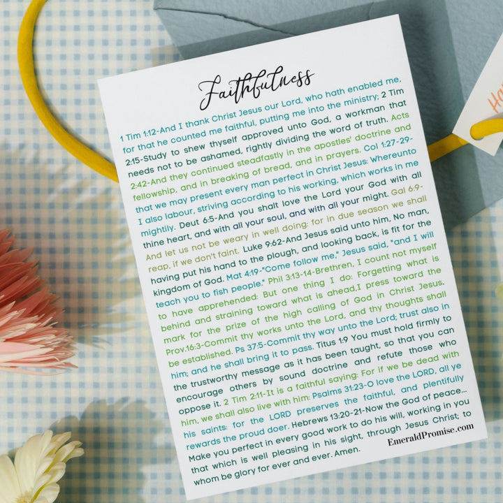 Faithful - Scripture Cards - Emerald Promise