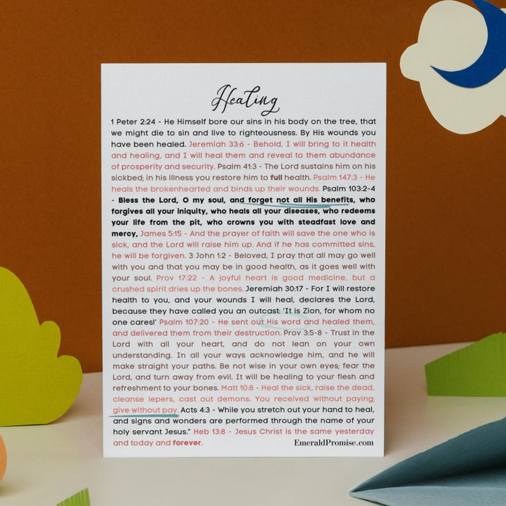 Healing - Scripture Card - Emerald Promise
