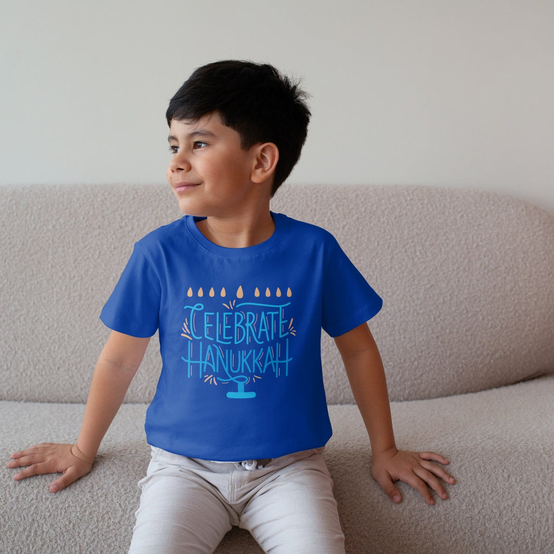 Celebrate Hanukkah Tee Youth - Emerald Promise