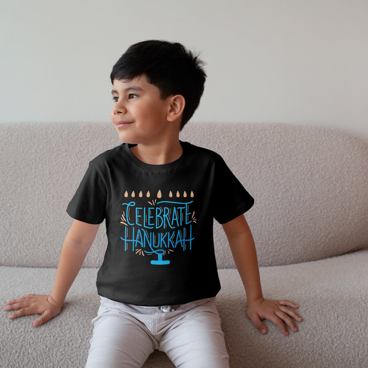 Celebrate Hanukkah Tee Youth - Emerald Promise